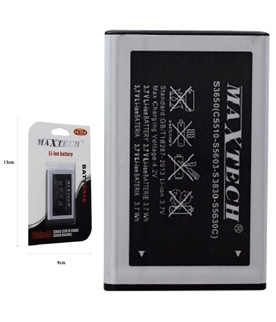 Trade Shop - Maxtech Pa-t018 Li-ion-batterie 1000mah Kompatibel Samsung S3650 Ersatz Smartphone -