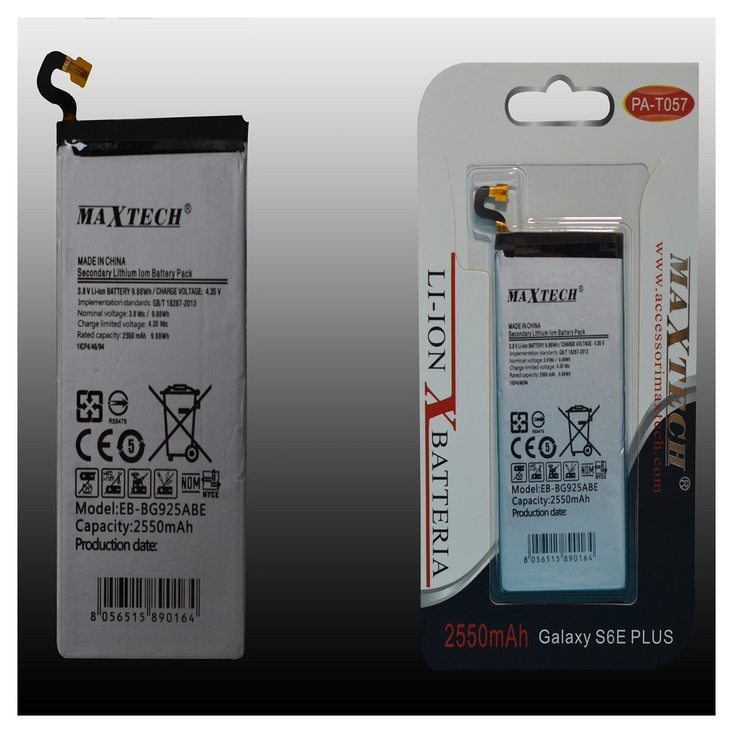 Maxtech - Trade Shop - Kompatible Batterie Für Samsung Galaxy S6e Plus Lithium 2550mah Pa-t057 -