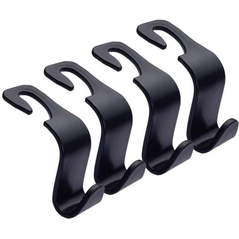 4er-pack Kopfstützenhaken Für Autorücksitz Für Geldbörsen, Einkaufstüten, Handtaschen (schwarz)