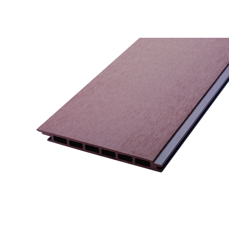 Wpc Fassadenverkleidung Hohlkammerprofil Rotbraun 270x17,1x1,5cm