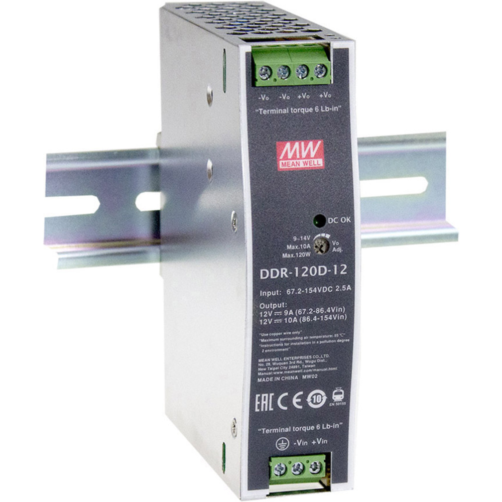 Mean Well - Ddr-120b-24 Hutschienen-dc/dc-wandler (din-rail) 24 V/dc 5 A 120 W Anzahl Ausgänge:1 X I