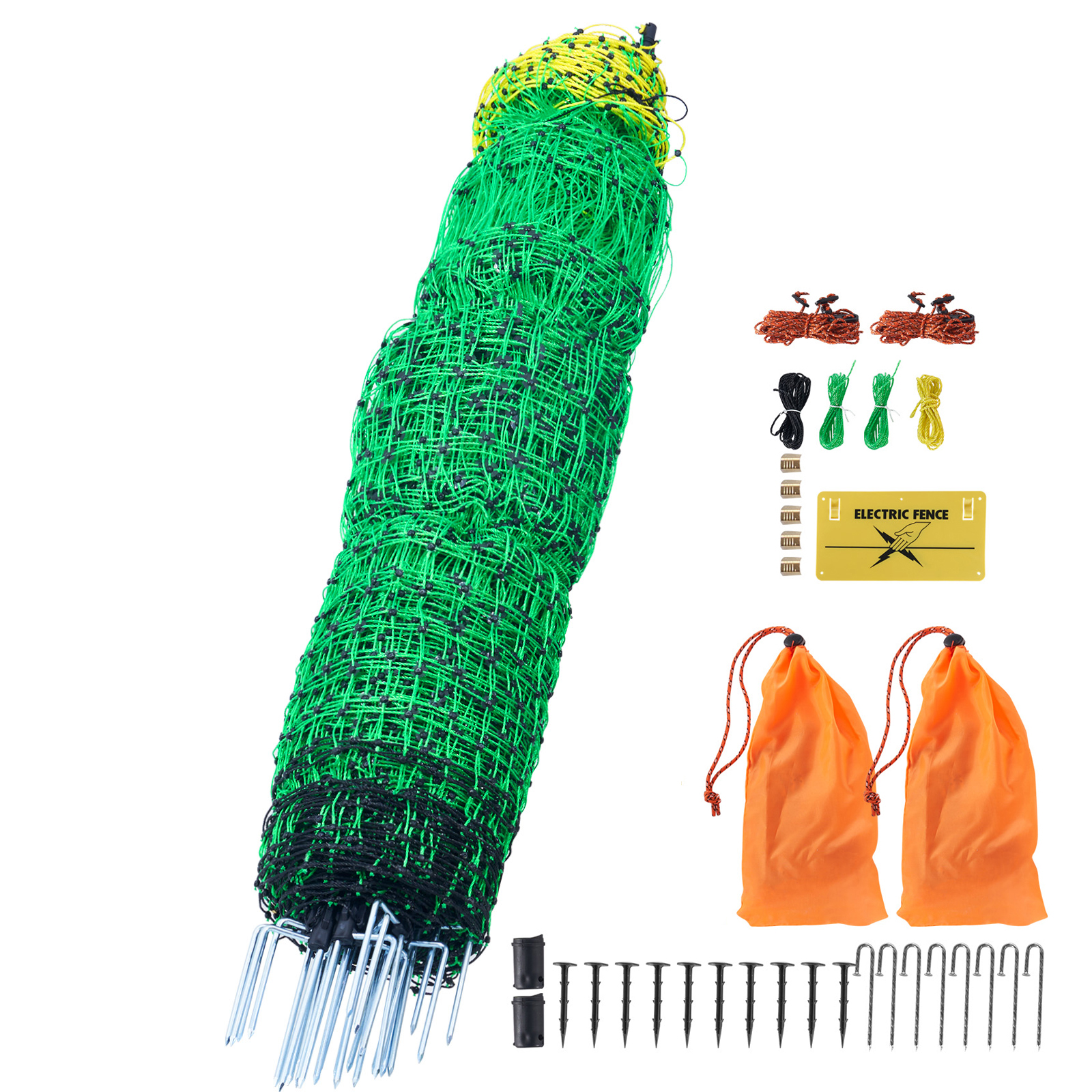 Mophorn Elektrozaunnetz, 127 Cm Hoch X 49 M Lang, Tierzaunnetz Mit Pfosten Und Pfählen, Maschennetz Für Ziegen, Schafe, Hirsche, Schweine, Ideal Für Elektrozäune In Gärten, Bauernhöfen Und Ranches