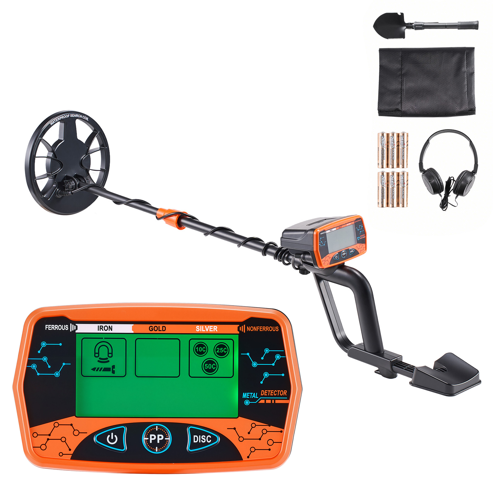 Mophorn Metalldetektor Für Erwachsene 203,2 Mm, Metallsuchgerät Mit 3 Betriebsmodi, Präziser Golddetektor, Wasserdichte Ip68-suchspule Mit Display, Einstellbare Länge, Geeignet Für Die Suche Nach Gold