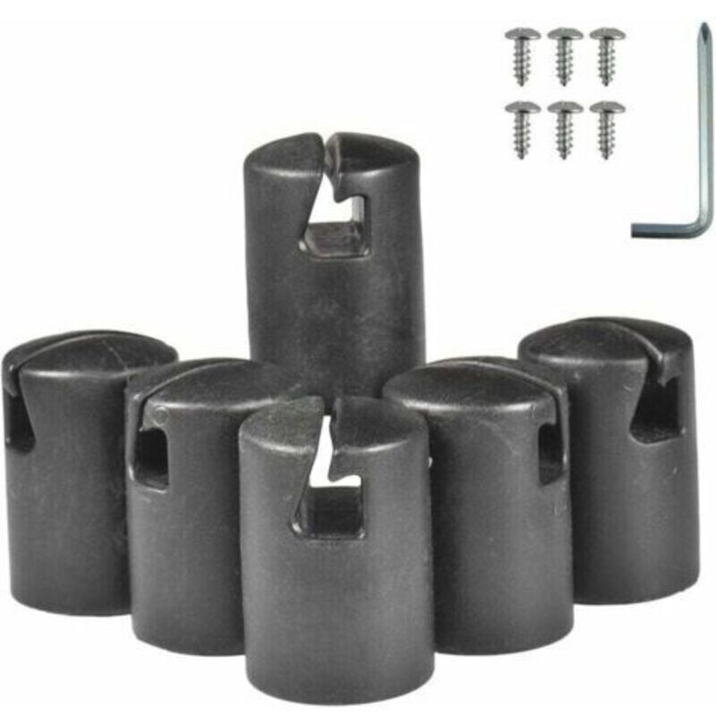 Set Mit 6 Trampolinstangenkappen, 32 Mm – Dicke Und Robuste Kappen – Einfache Montage – Sicherheitsnetzschutz