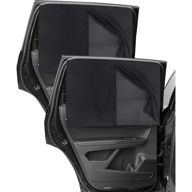2 Stück Sonnenschutz Für Babys, Verdunkelungsvorhang Fürs Auto, Blockiert Uv-strahlen, Doppellagiger Magnetischer Fenstervorhang (heckscheibe)