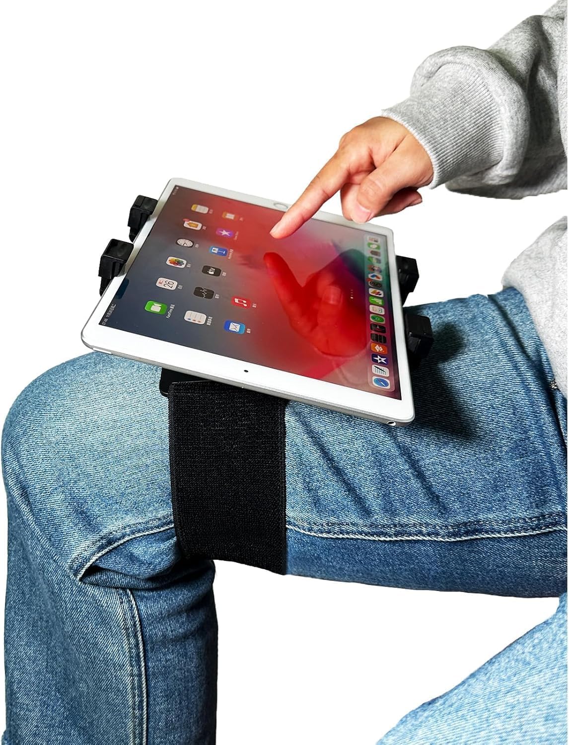 Ohlpro Kniebrett Für Ipad Und 7- Bis 11-zoll-tablets – Verbesserter, Breiter Gummigurt Für Sicheren Halt, Verstellbare Betrachtungswinkel, Hochwertiges Kunststoffmaterial