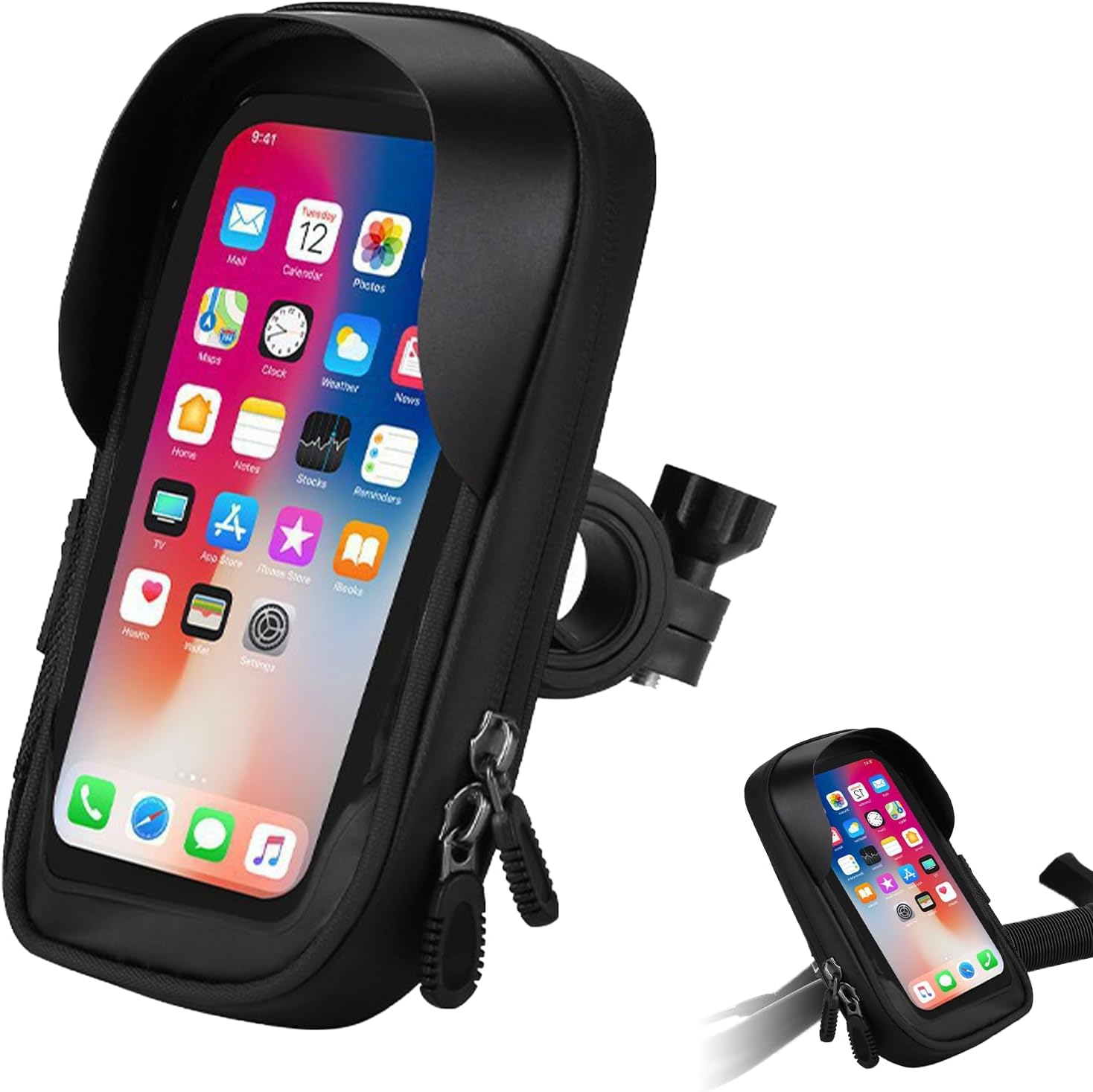 Fahrrad-handyhalterung – 360° Drehbare Fahrrad-handyhalterung, Handyhalterung Für Smartphones Von 4,7 Bis 6,5 Zoll, Tragbare Touchscreen-schutzhülle