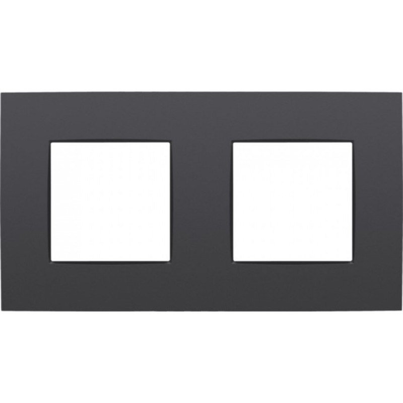 Niko 122-76800 Doppelabdeckplatte – Achsabstand 71 Mm – Intense Anthrazit Beschichtet