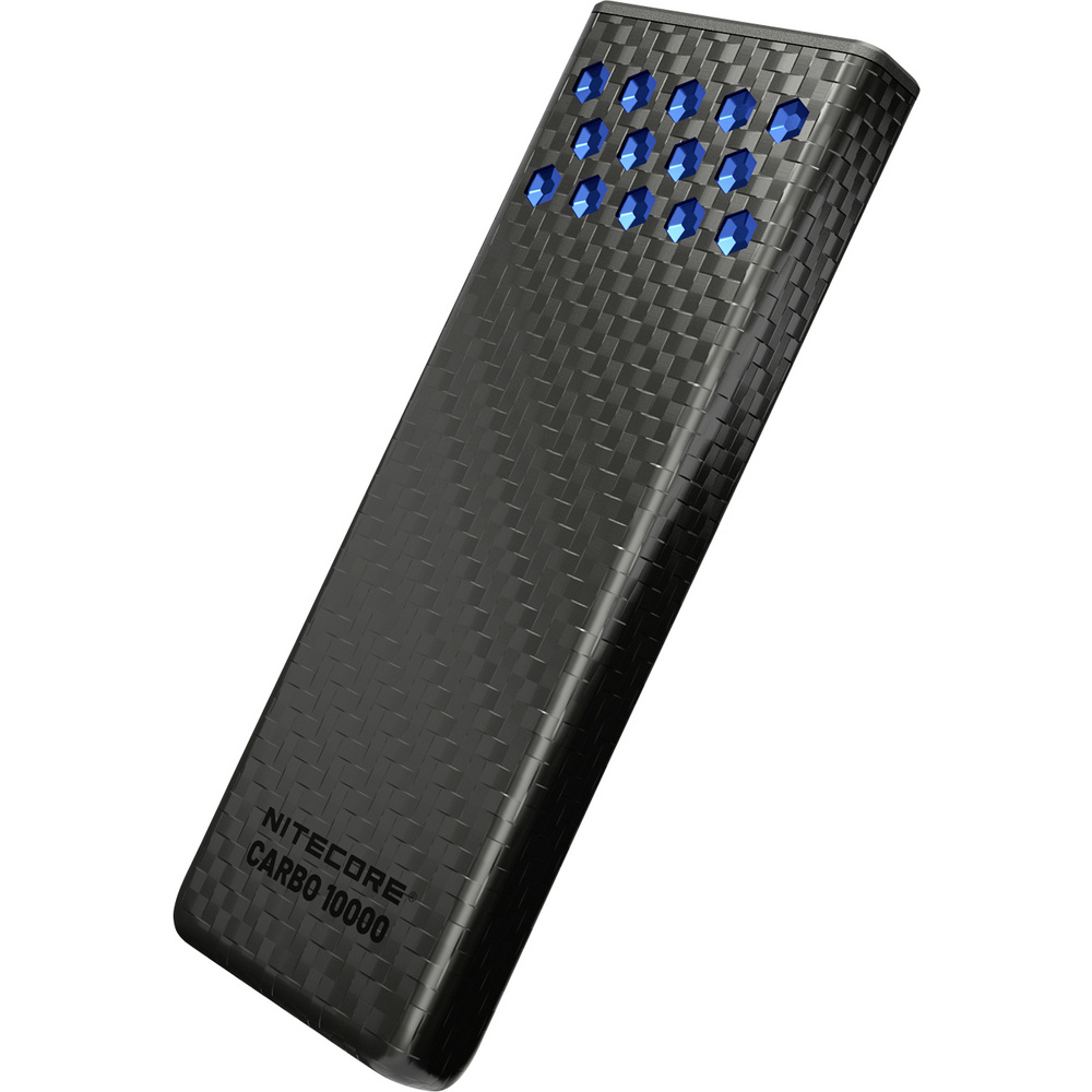 Nitecore Nc-carbo10000g2-bl Powerbank 10000 Mah Pass-through Charging Li-ion Usb-c® Blau, Anthrazit