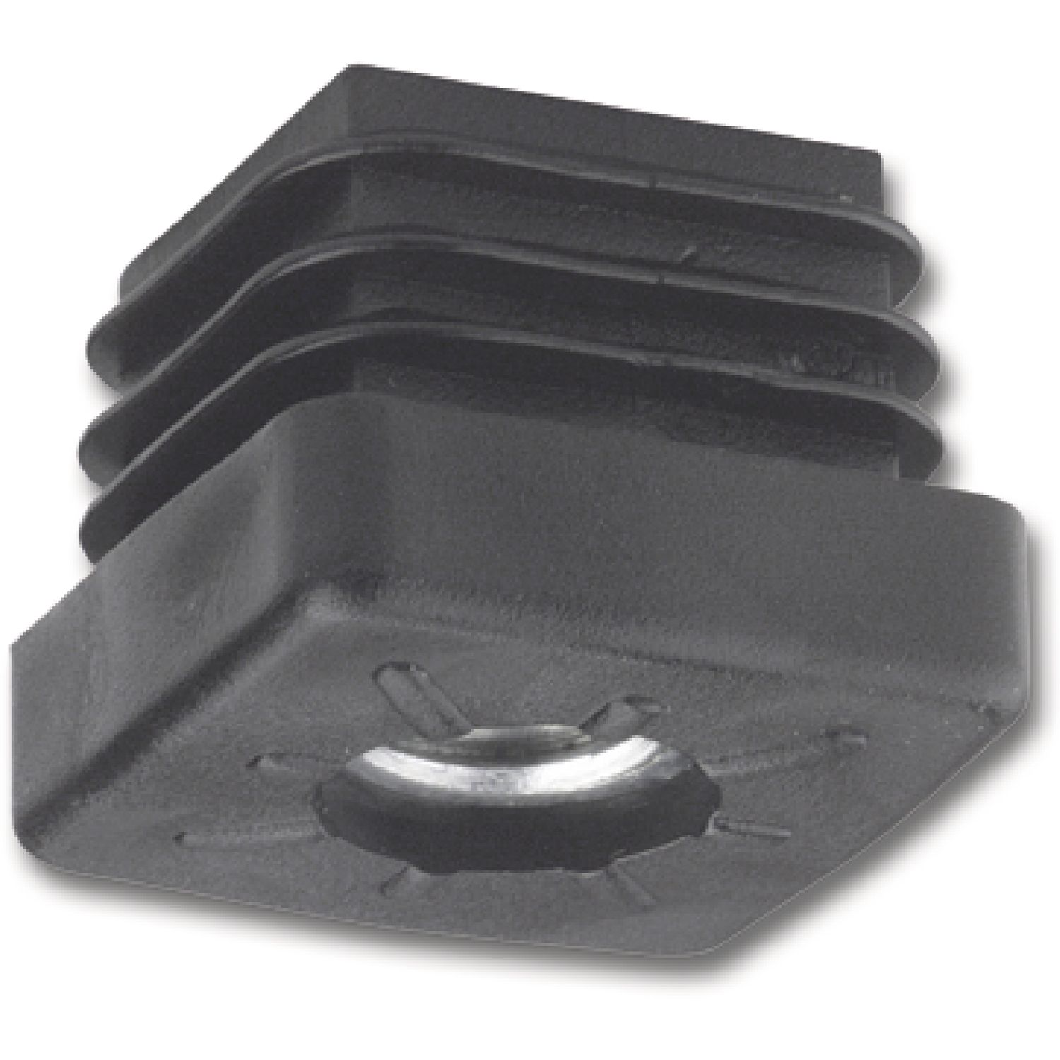 Lamellenstopfen Mit Gewindeloch M10 30 X 30 Mm Schwarz
