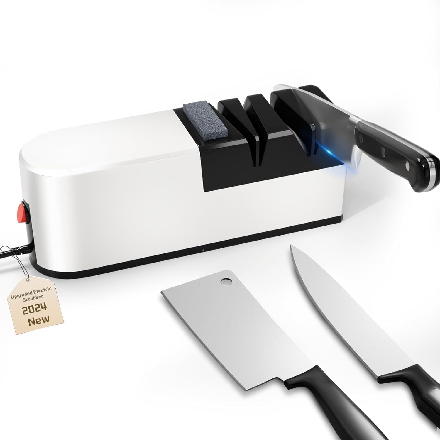 Elektrischer Messerschärfer, 5-in-1-messerschärfsystem Mit Gerader Klinge, Diamantmesserschärfer (ga2)