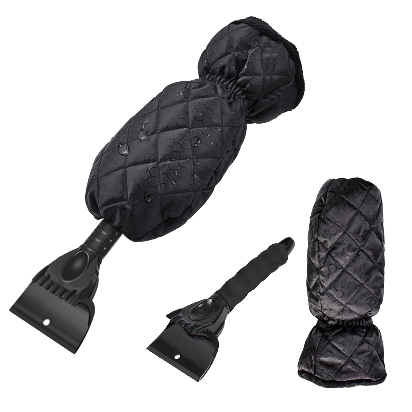 Eiskratzer Mit Abzieherhandschuh, Autoscheibenkratzer, Autofensterkratzer Mit Handschuh, Windschutzscheibenhandschuh