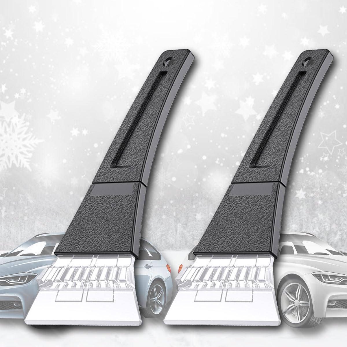 Auto-windschutzscheibenkratzer, 2-teiliger Schneekratzer Für Windschutzscheiben, Eiskratzer Für Windschutzscheiben Und Fenster, Schneekratzer Für Auto-windschutzscheiben