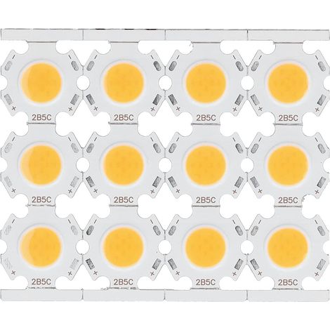 12 Runde Cob-led-chips, Hochleistungs-5w-15-17v-led-lampe, 450lm, Für Diy-lampen, Tischlampen, Strahler Und Downlights (warmweiß).
