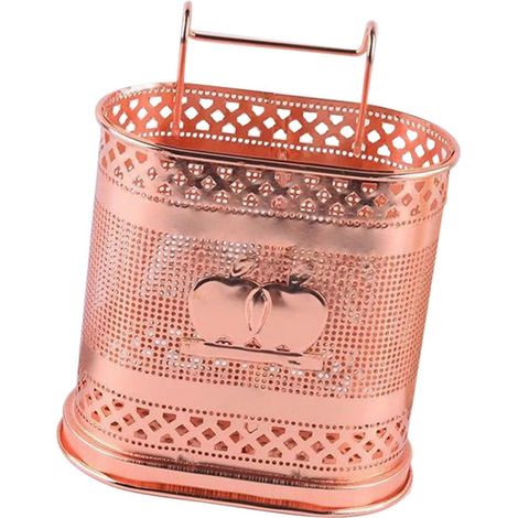 Wandmontierter Essstäbchenhalter Aus Edelstahl Mit Mehreren Fächern Zur Aufbewahrung Und Zum Trocknen Von Küchenutensilien.