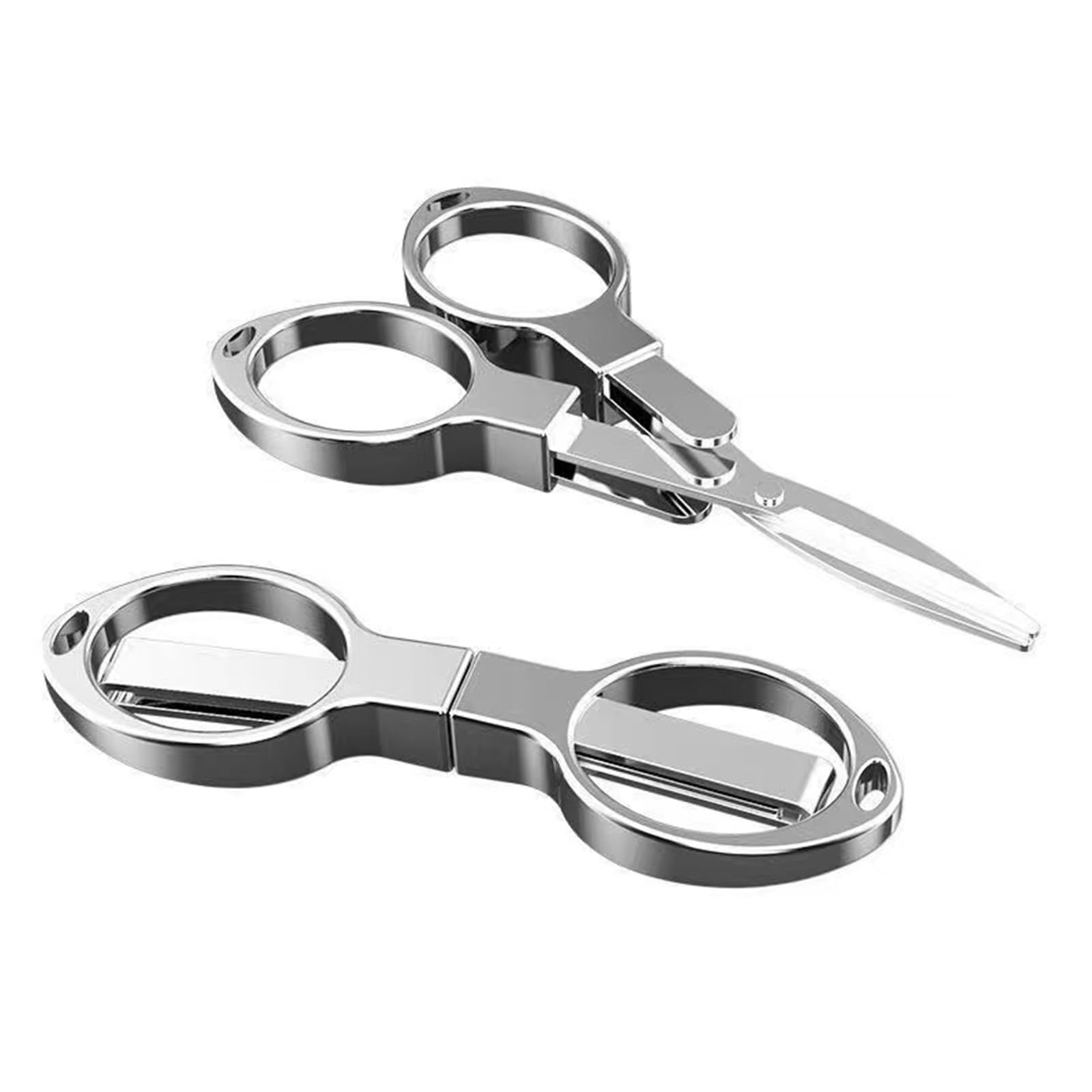 Klappschere – Sichere Und Tragbare Mini-reiseschere – Kleine, Einziehbare Edelstahlschere – 2er-pack