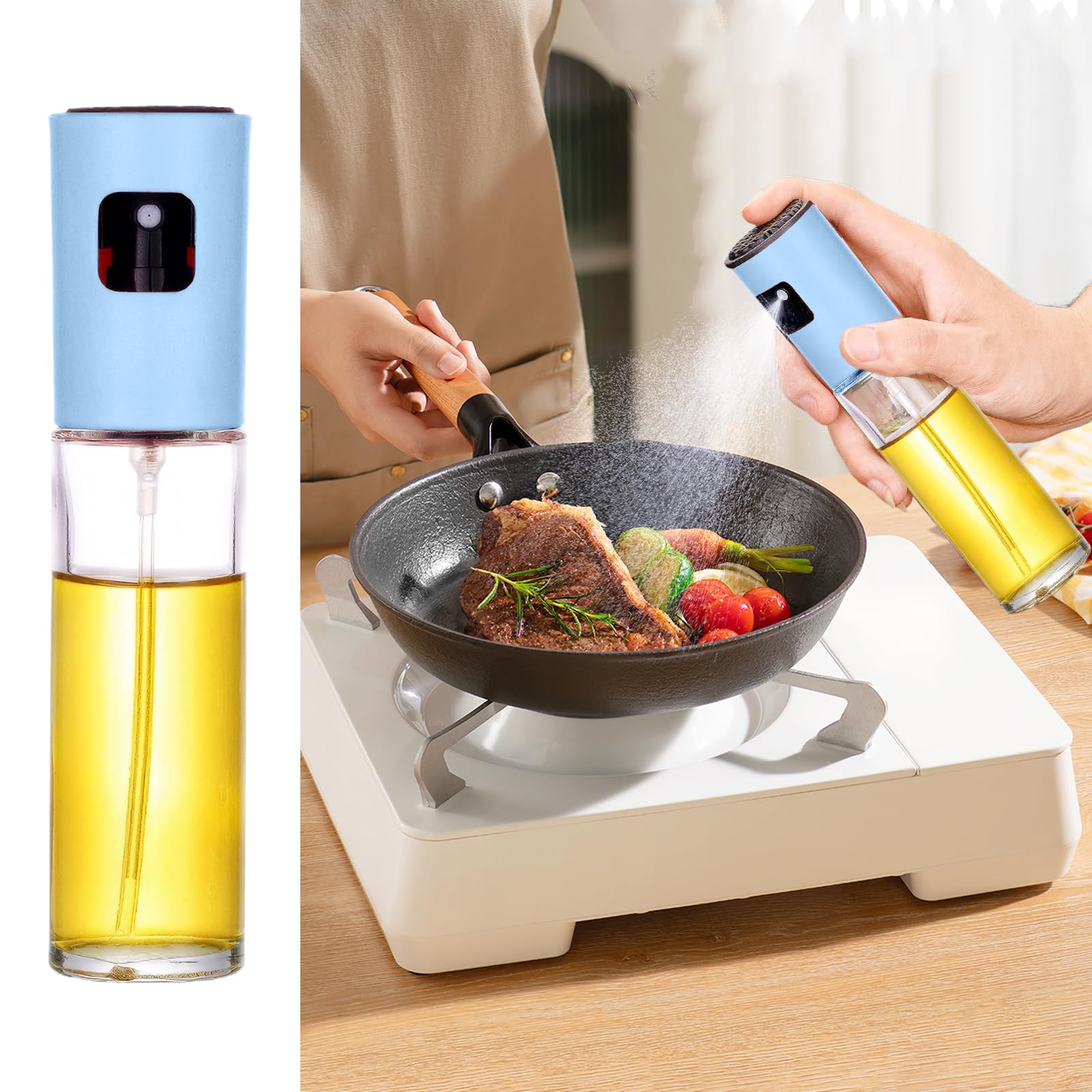 100-ml-ölsprayflasche Mit Goldbeschichtung Zum Kochen, Für Salate, Zum Braten Und Grillen