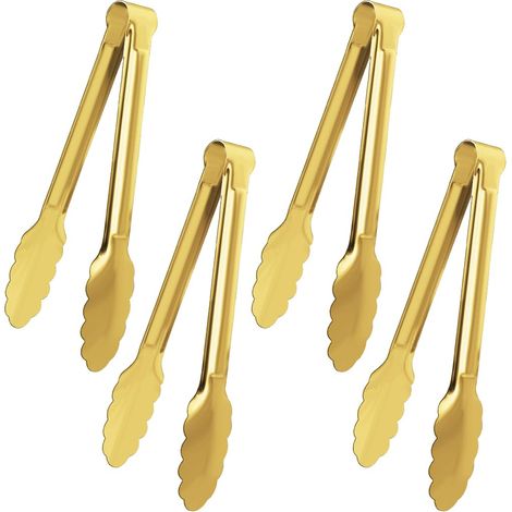 4-teiliges, Vergoldetes Buffet-besteckset, Salatmesser, Edelstahl, Vergoldet, 23 Cm.