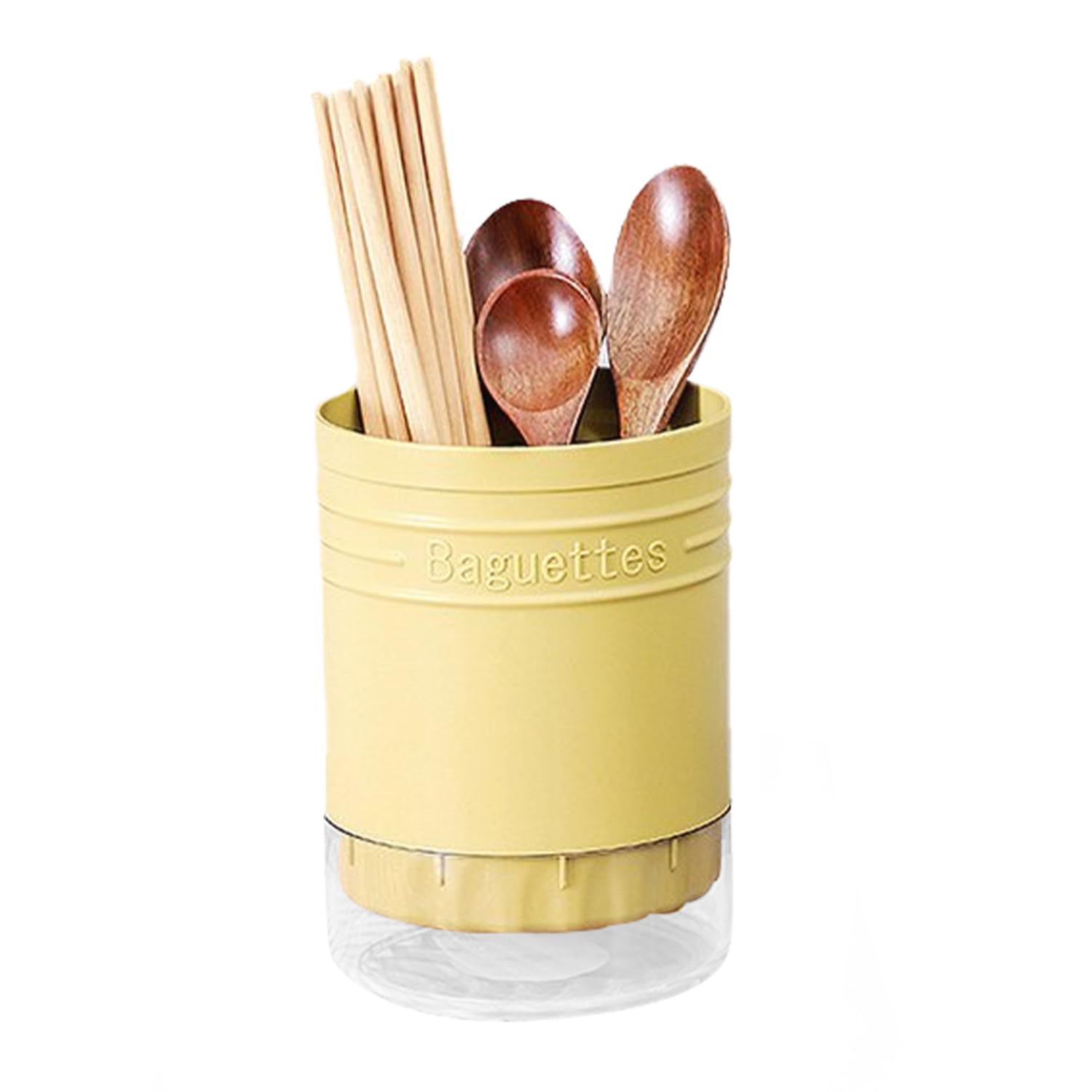 Gelber Küchenutensilien-organizer Für Die Arbeitsplatte, 25 Cm, Unterteilter Besteckabtropfer, Ideal.