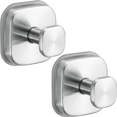 Wiederverwendbare Saugnapfhaken Ohne Bohren, 2 Sets In Gebürstetem Nickel (für Handtücher, Bademäntel, Luffaschwämme, Glashaken, Spiegel, Glatte Und Nicht Poröse Oberflächen).