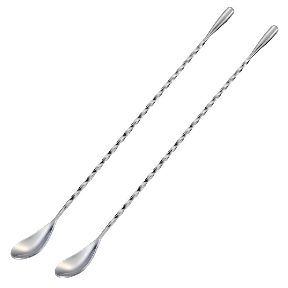 Cocktailmixer, Edelstahl, 30 Cm Lang, Zwei Silberne Teile