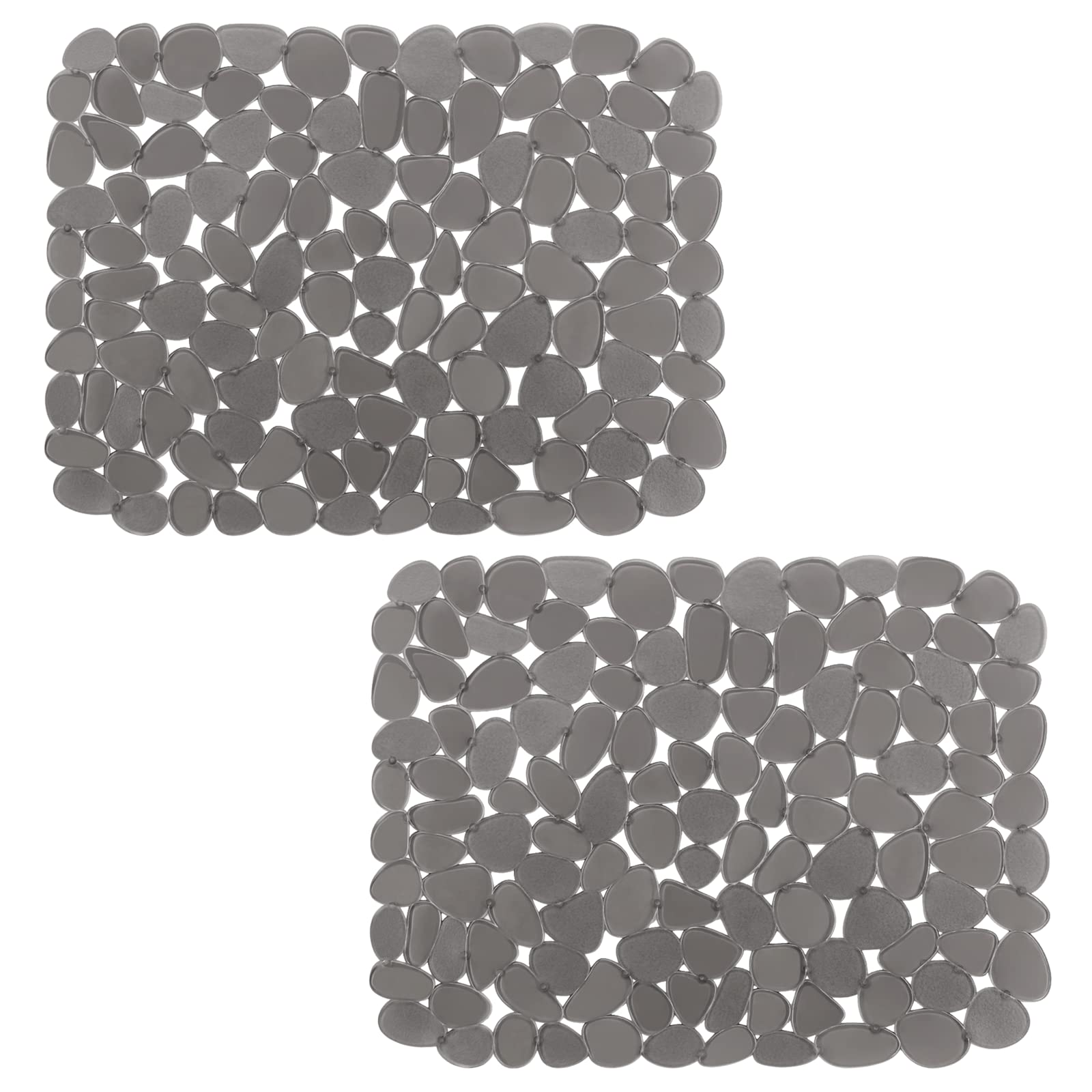 Spülbeckenmatte (für Edelstahl-/keramikspülen), Zwei Sets Pvc-spülbeckenschutz, 15,7 X 11,8 Zoll, Grau.