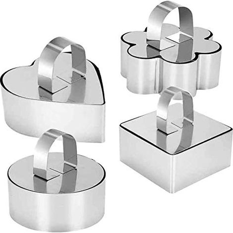 3d-kuchenform Aus Edelstahl, Mit Schieber, Heizring Und 4 Backplatten (4 Verschiedene Formen).