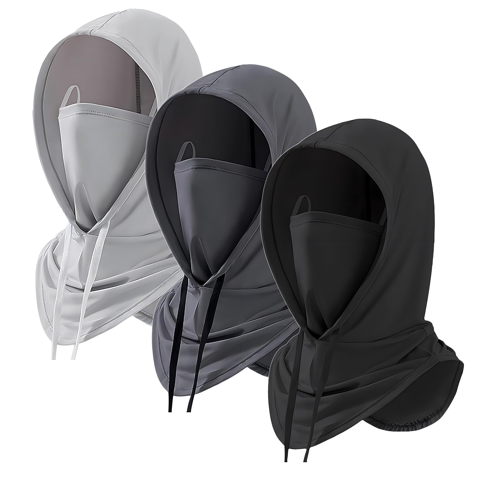 Set Mit 3 Kopfbedeckungen, Sonnenschutz, Anti-uv-hüte, Atmungsaktive Vollgesichtsmasken.