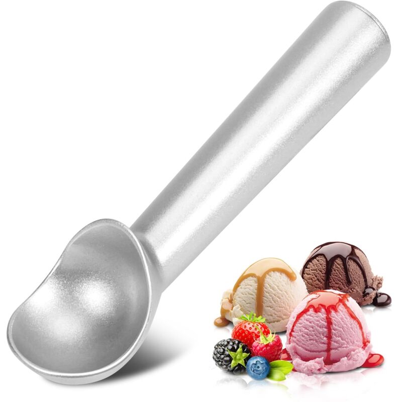 Eiskugelportionierer, 7 Zoll, Einteilig, Aus Aluminiumguss, Frostbeständig, Robustes Und Langlebiges Design, Silberfarben.
