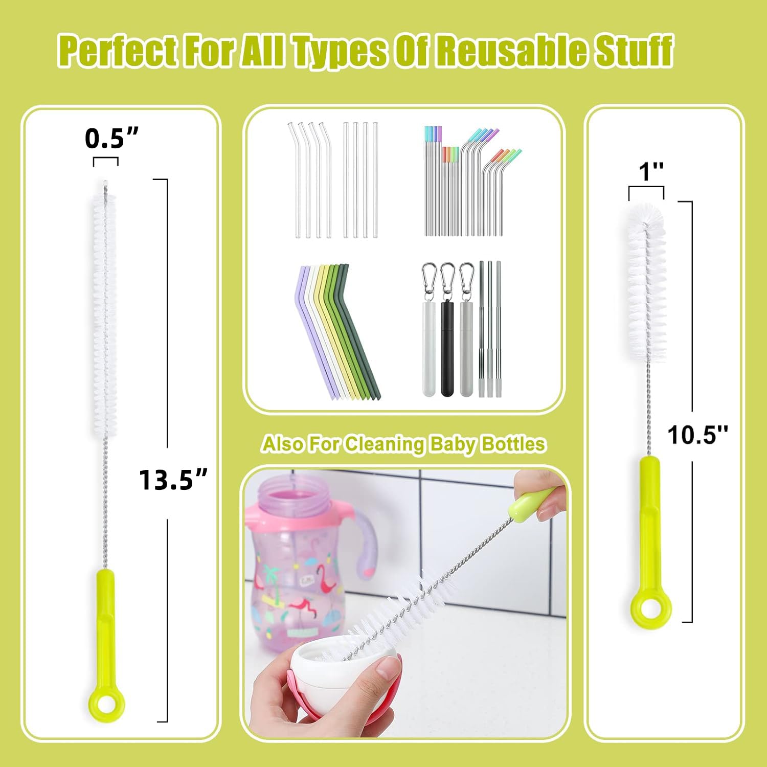 Babyflaschen-reinigungsbürsten-set – Babyflaschenbürste Mit Langem Griff