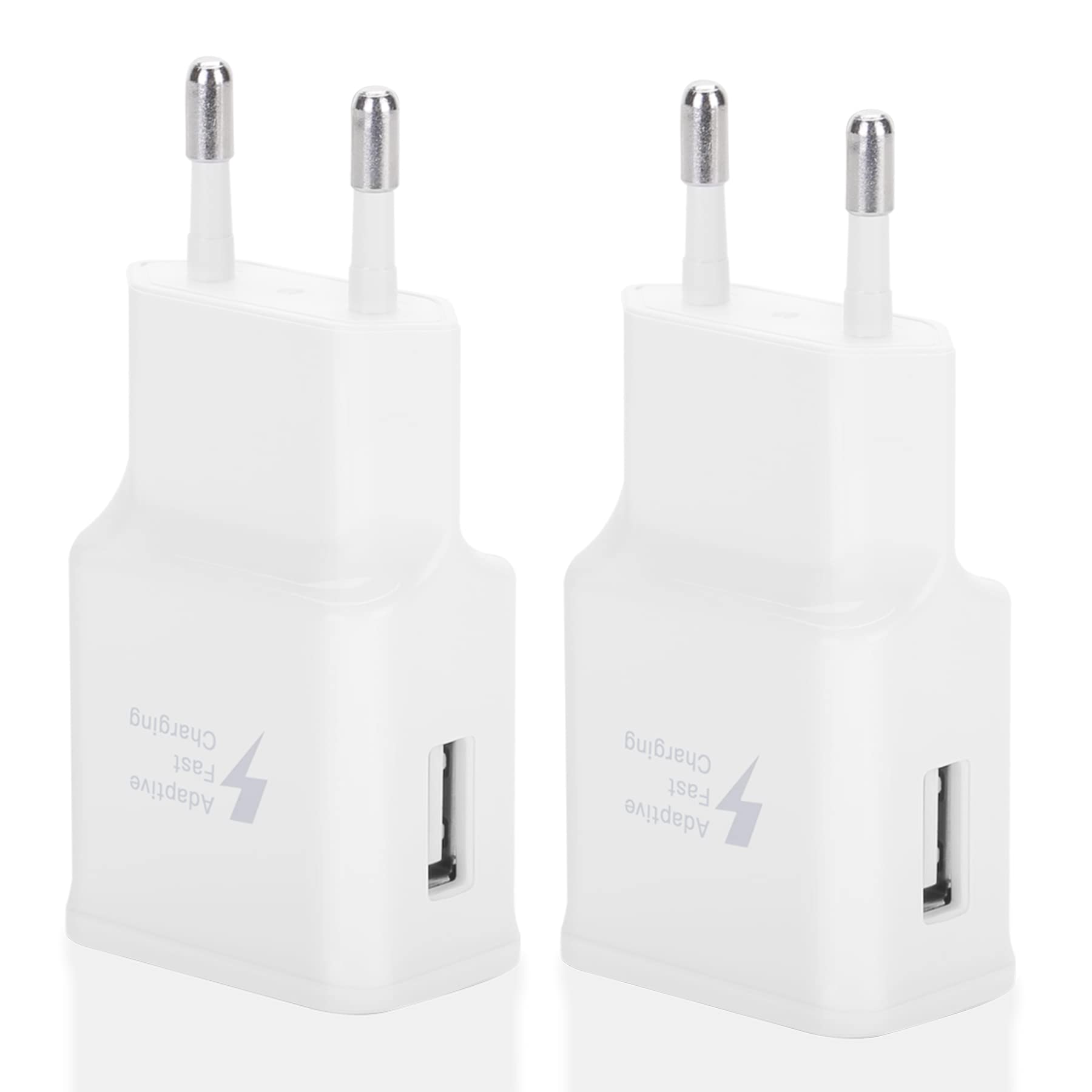Zweierpack Usb-schnellladeadapter Für Samsung S22/s21/s20/s10/s10e/s6/s7/s8/s9/edge/plus/active/a72/a53 5g, Note 5/8, Note 9, Note 10/20, Google Pixel 2/3/xl Und Andere Smartphones/geräte