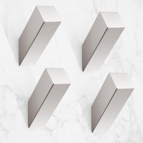 Handtuchhaken, Gebürsteter, Vernickelter Edelstahl, 4er-set, Moderne Und Robuste Wandhaken Für Bademäntel