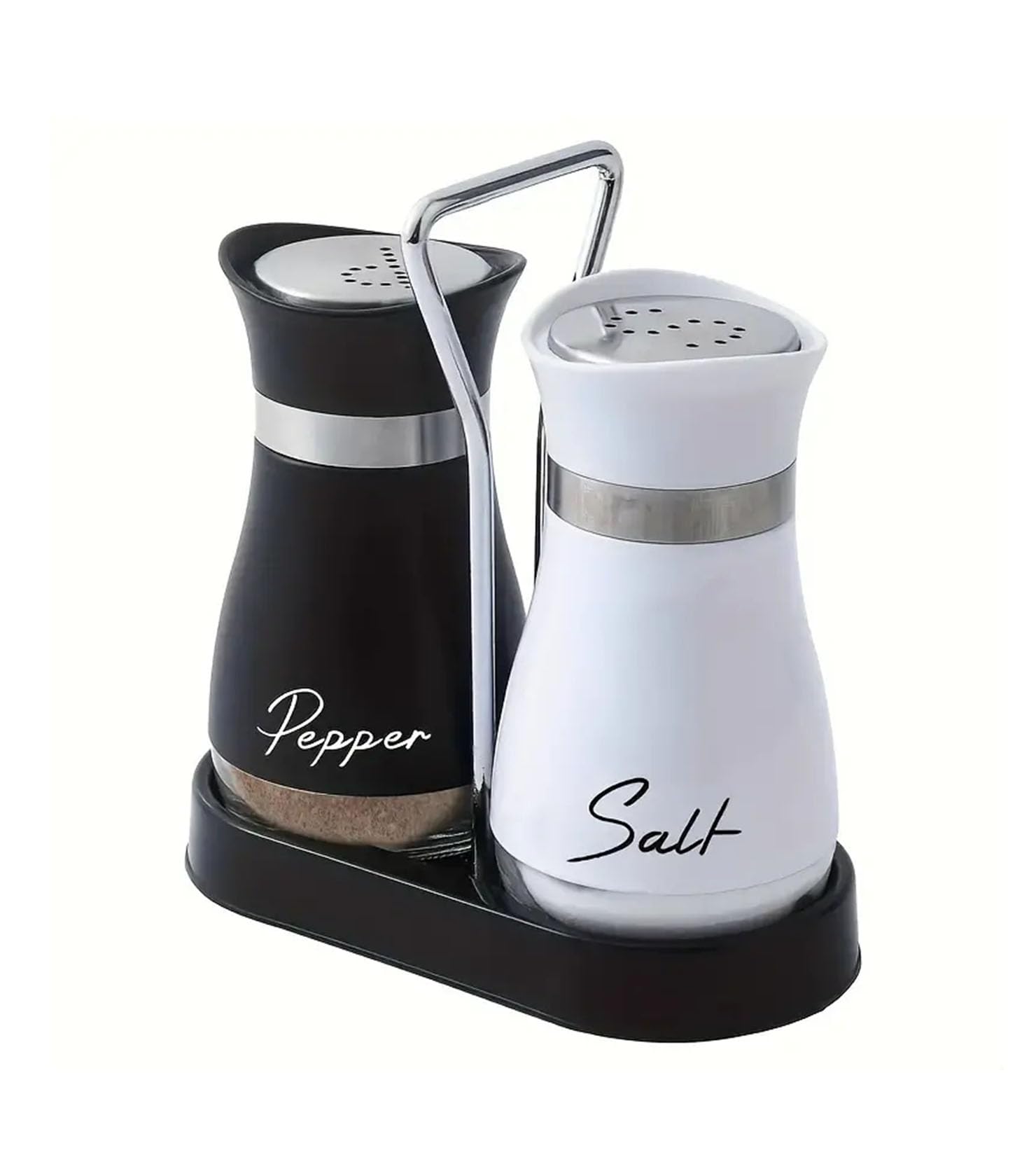 Salz- Und Pfefferstreuer-set Aus Edelstahl, 100 Ml, Tafelsalz- Und Pfefferstreuer Mit Glasfuß