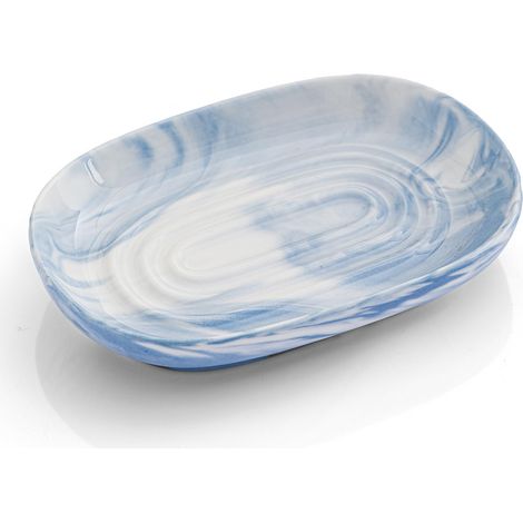Exquisite, Handgefertigte Seifenschale Aus Keramik, Dekorativ, Mit Einzigartiger Marmorstruktur.