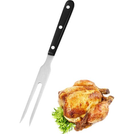 Fleischgabel Aus Edelstahl Mit Langem Griff – Ideal Zum Fleischbraten Und Grillen.