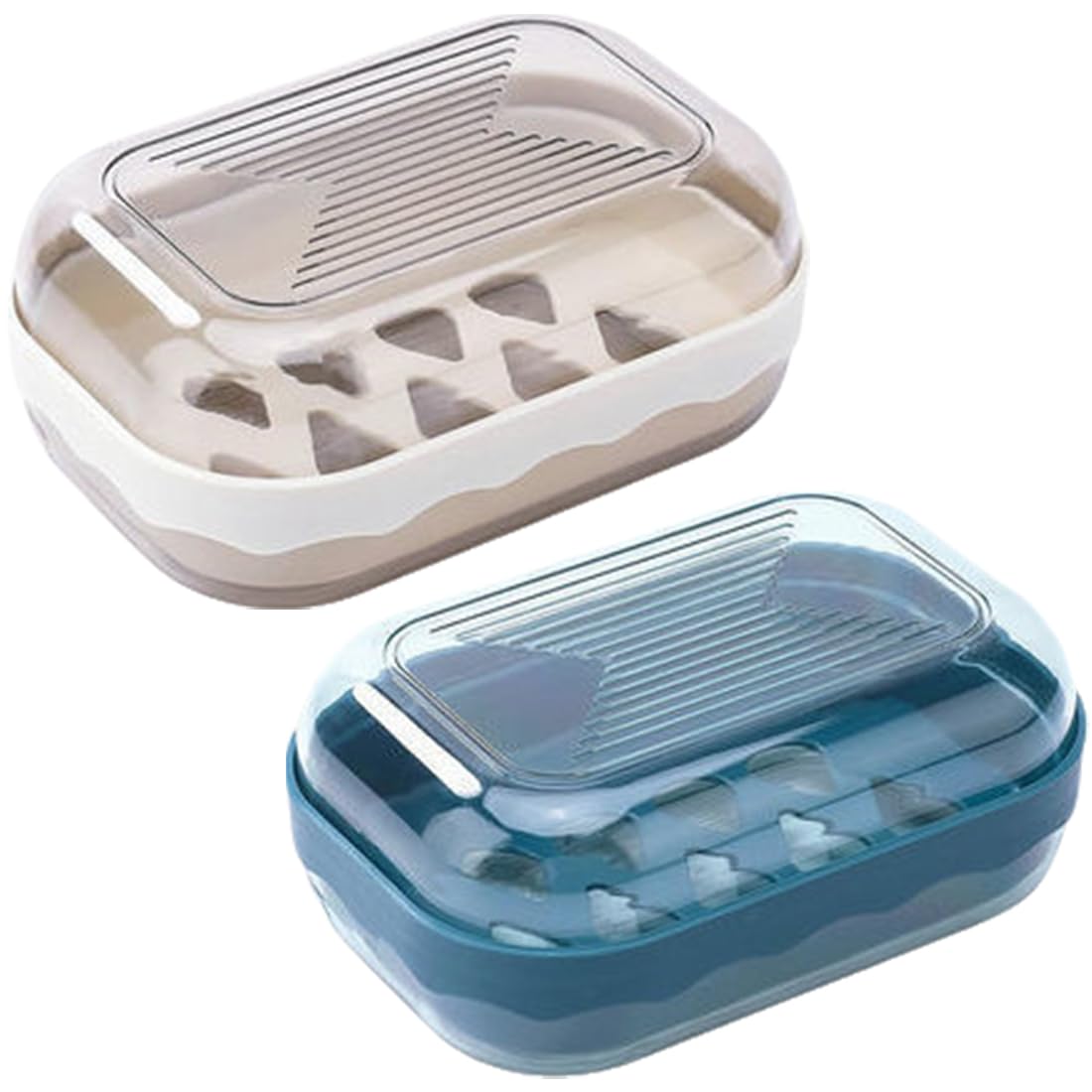 Tragbare Reise-seifenbox (2er-set) Mit Deckel, Wasserdicht Und Luftdicht.