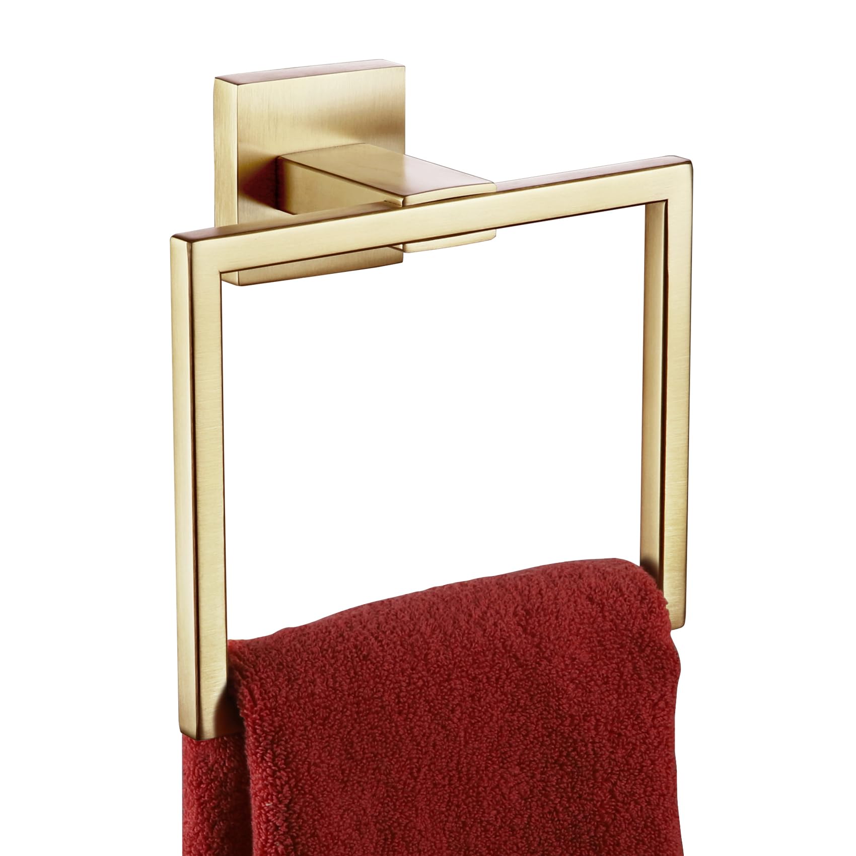 Wandmontierter Handtuchring Für Badezimmer, Gebürstete Goldoberfläche