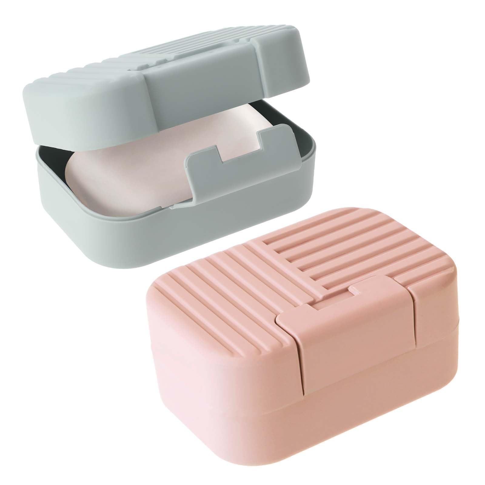 Set Mit 2 Reiseseifenschalen Mit Deckel, Tragbare, Auslaufsichere Seifenbox Mit Luftdichtem Deckel Für Reisen Und Camping