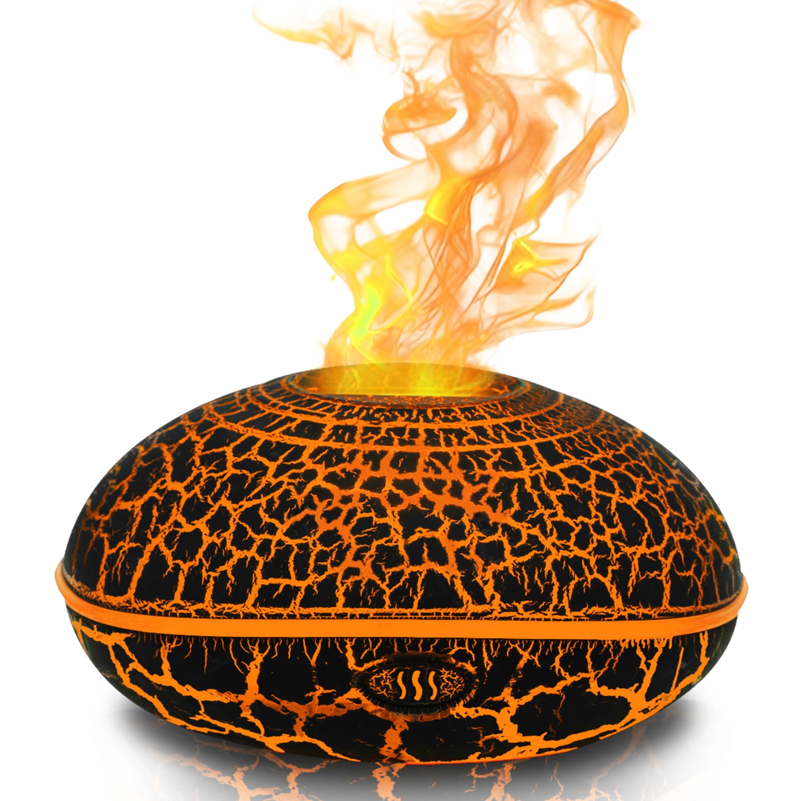 200-ml-diffusor Für Ätherische Öle, Öldiffusor Mit Flammeneffekt, Ultraschall-luftbefeuchter Mit 7 Farben