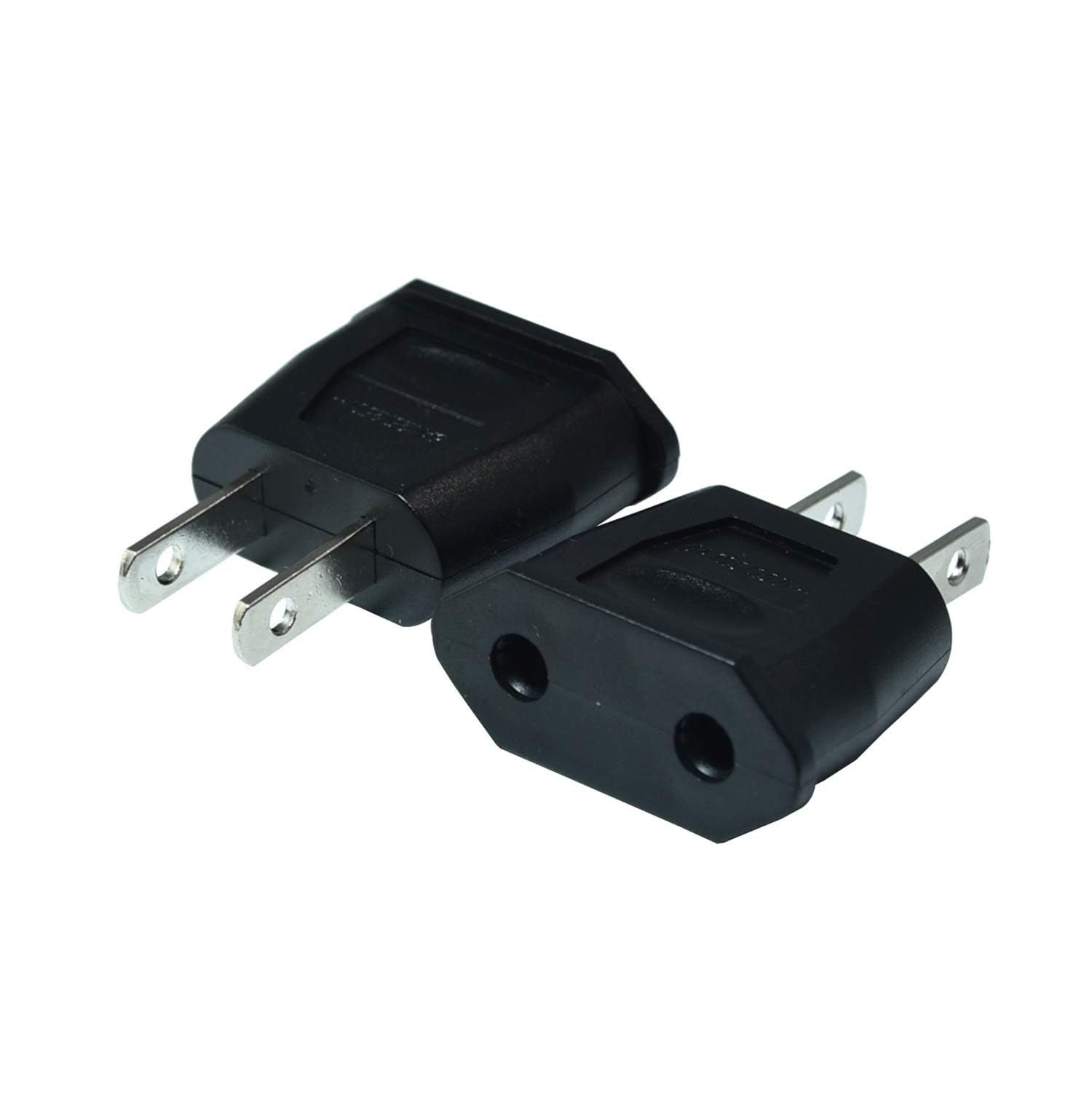 Reiseadapter (europa Auf Usa) – Ladegeräte / Stromwandler – 2er-pack (schwarz)