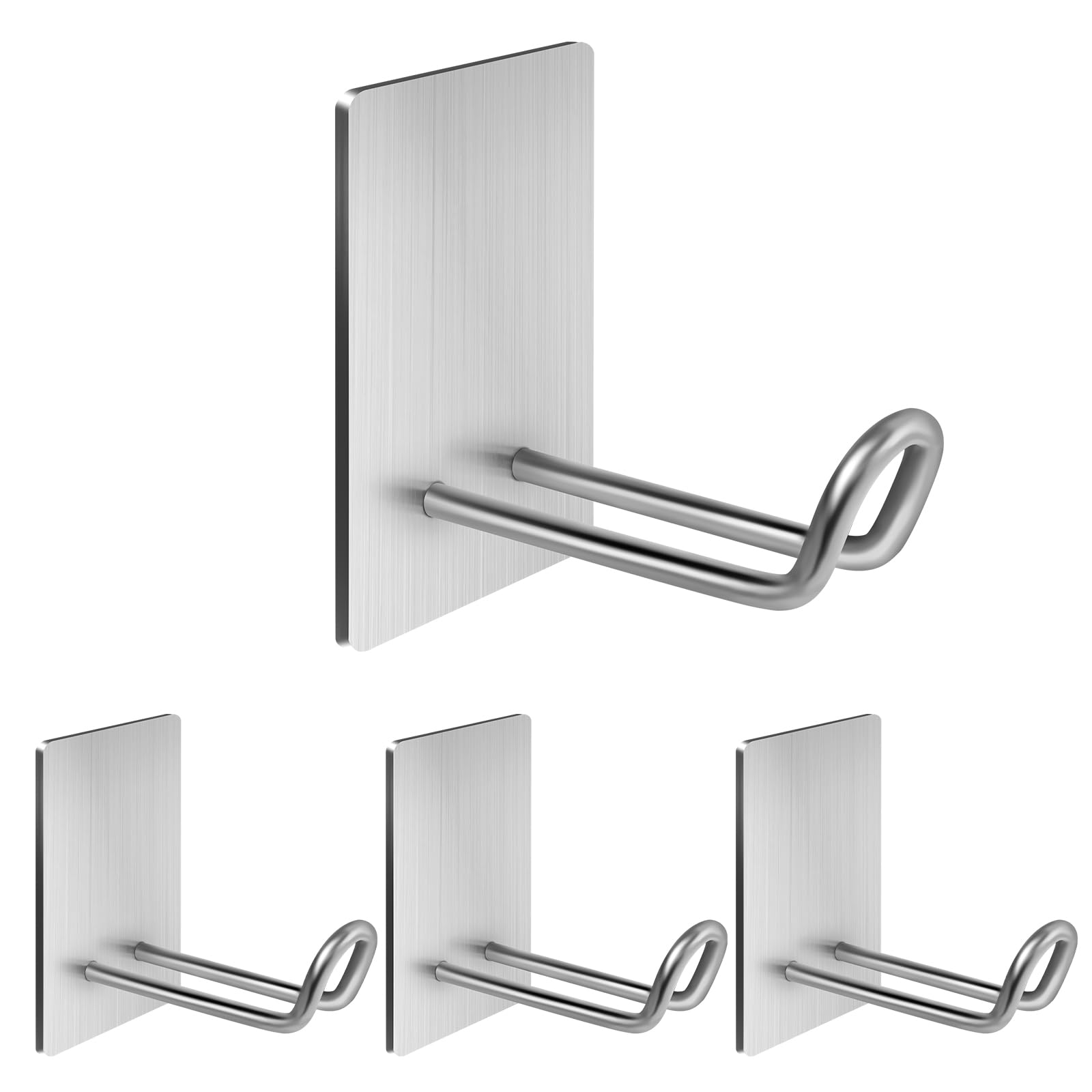 Hochleistungsfähige, Selbstklebende Handtuchhaken, Große Handtuchhaken Aus Edelstahl, Bohrfreie Klebehaken, 4-teiliges Set.