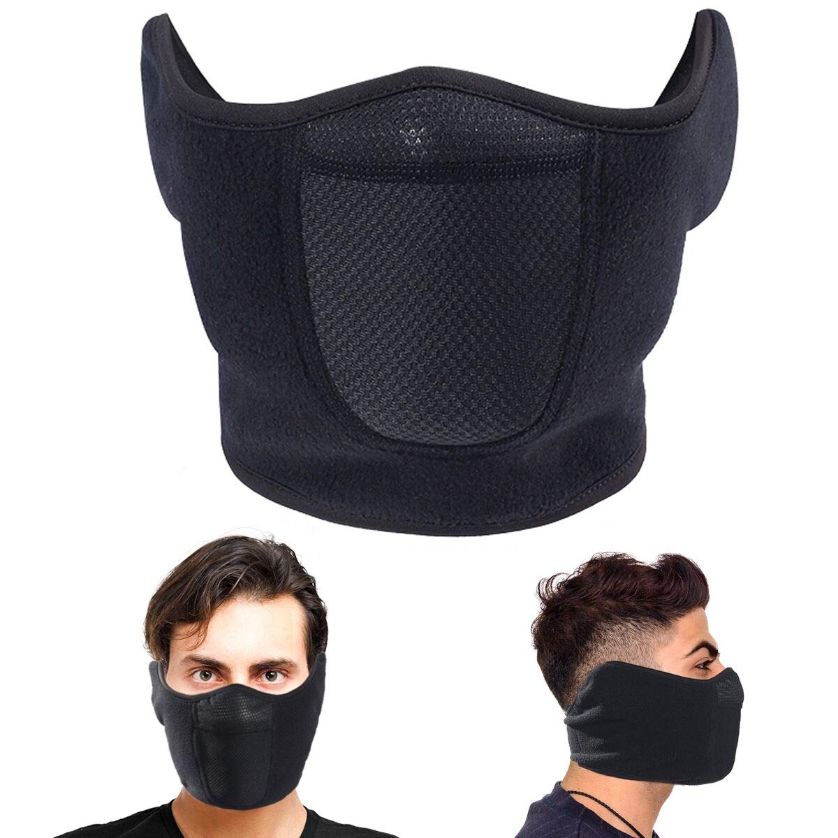 Verstellbare Halbgesichtskapuze Mit Schnallen, Geeignet Zum Windschutz Für Männer Und Zum Skifahren Für Frauen (halbgesichtskapuze).