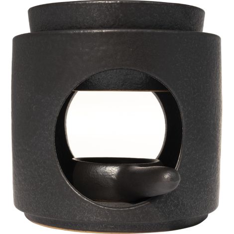 Duftlampe Aus Keramik Mit Kerzenhalter. Aromalampe. Duftöl- Und Duftwachsdiffusor (schwarz)
