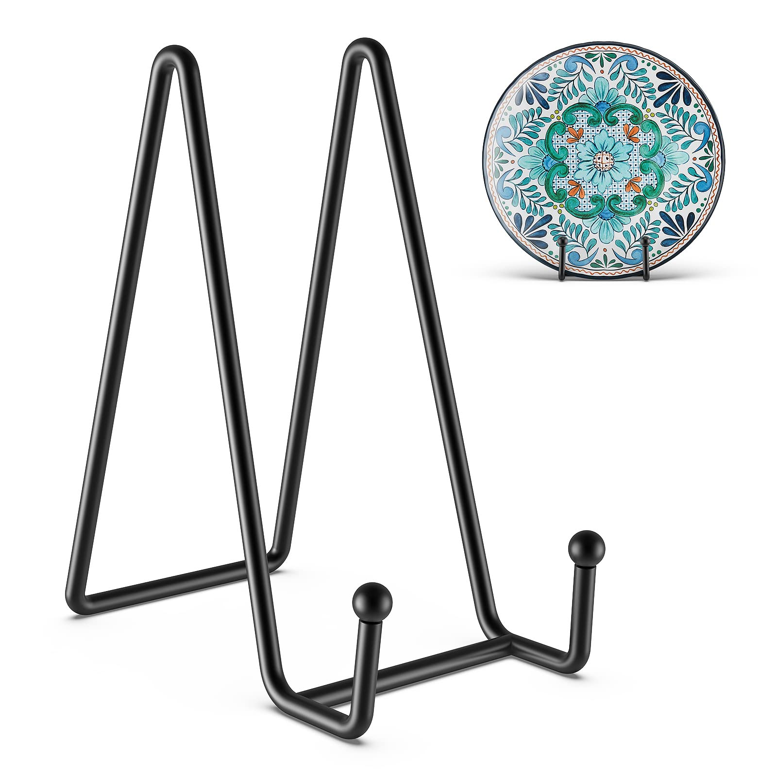 Set Mit 3 Tellerhaltern (15 Cm Durchmesser) — Schallplattenständer Und Mehr — Schwarze Metallrahmen (3er-set)