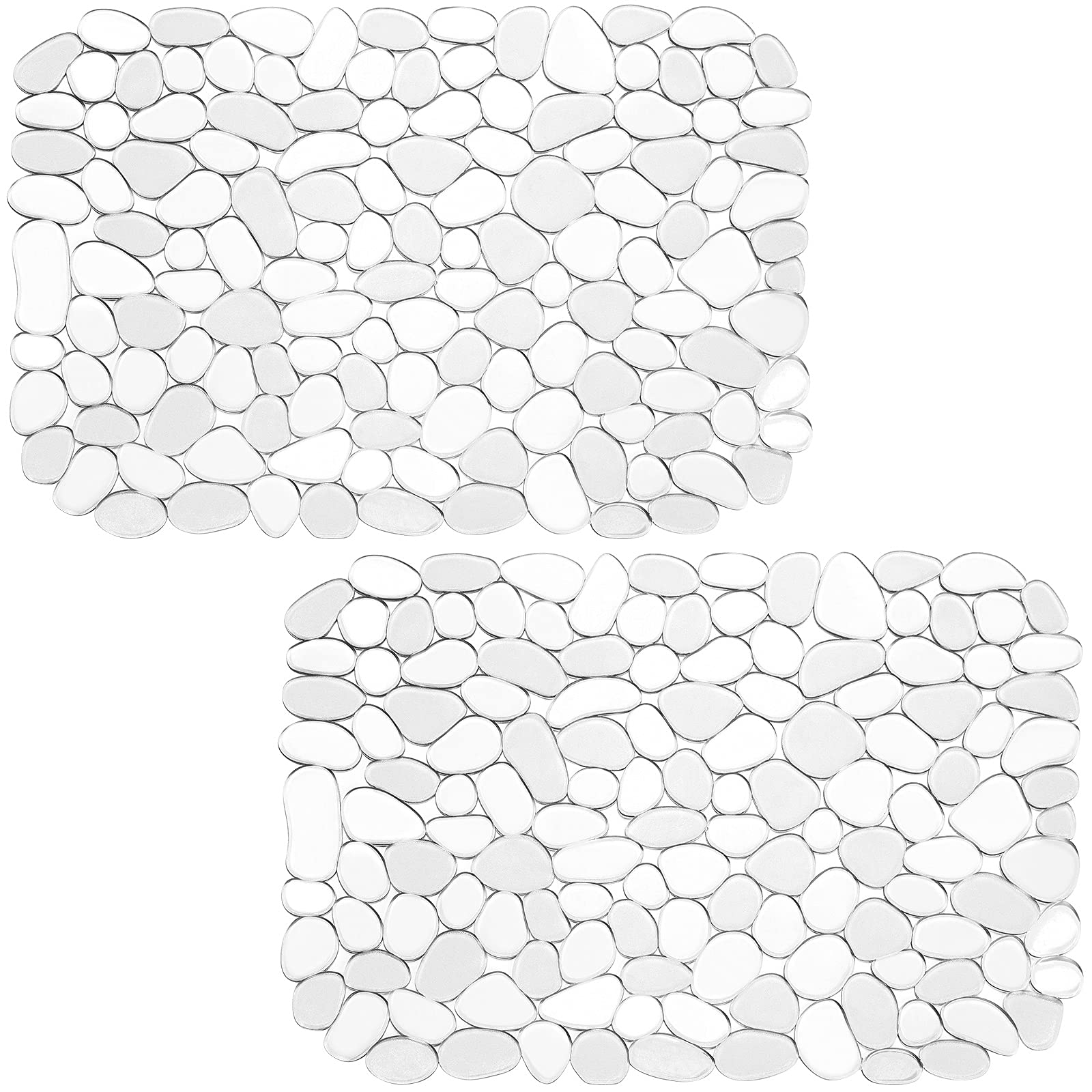 Spülbeckenmatte, Kieselschutz, Umweltfreundliches Pvc, 15,8 X 11,8 Zoll (zwei Stück, Transparent).