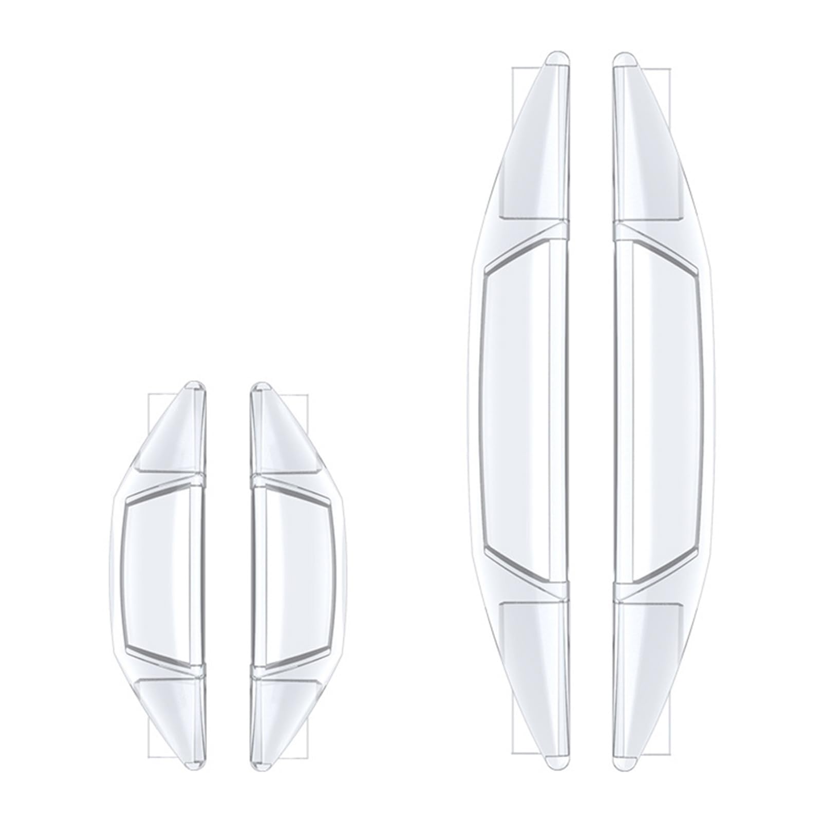 Universeller Schutzstreifen Für Türpuffer, Aus Flexiblem Pvc, Mit Kleberückseite, Einfach Zu Montieren.
