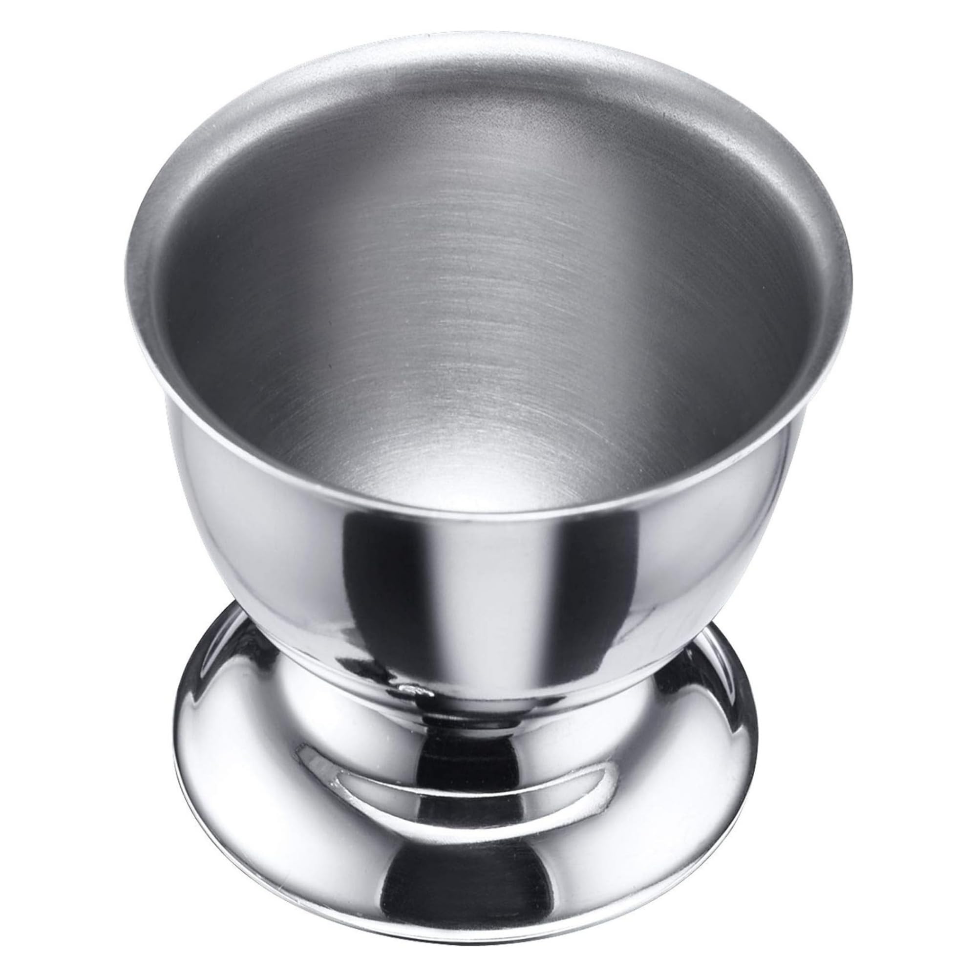 Set Mit 4 Stapelbaren Eierbechern Mit Boden, Ø 5 Cm, Edelstahl, Silber, 20742260