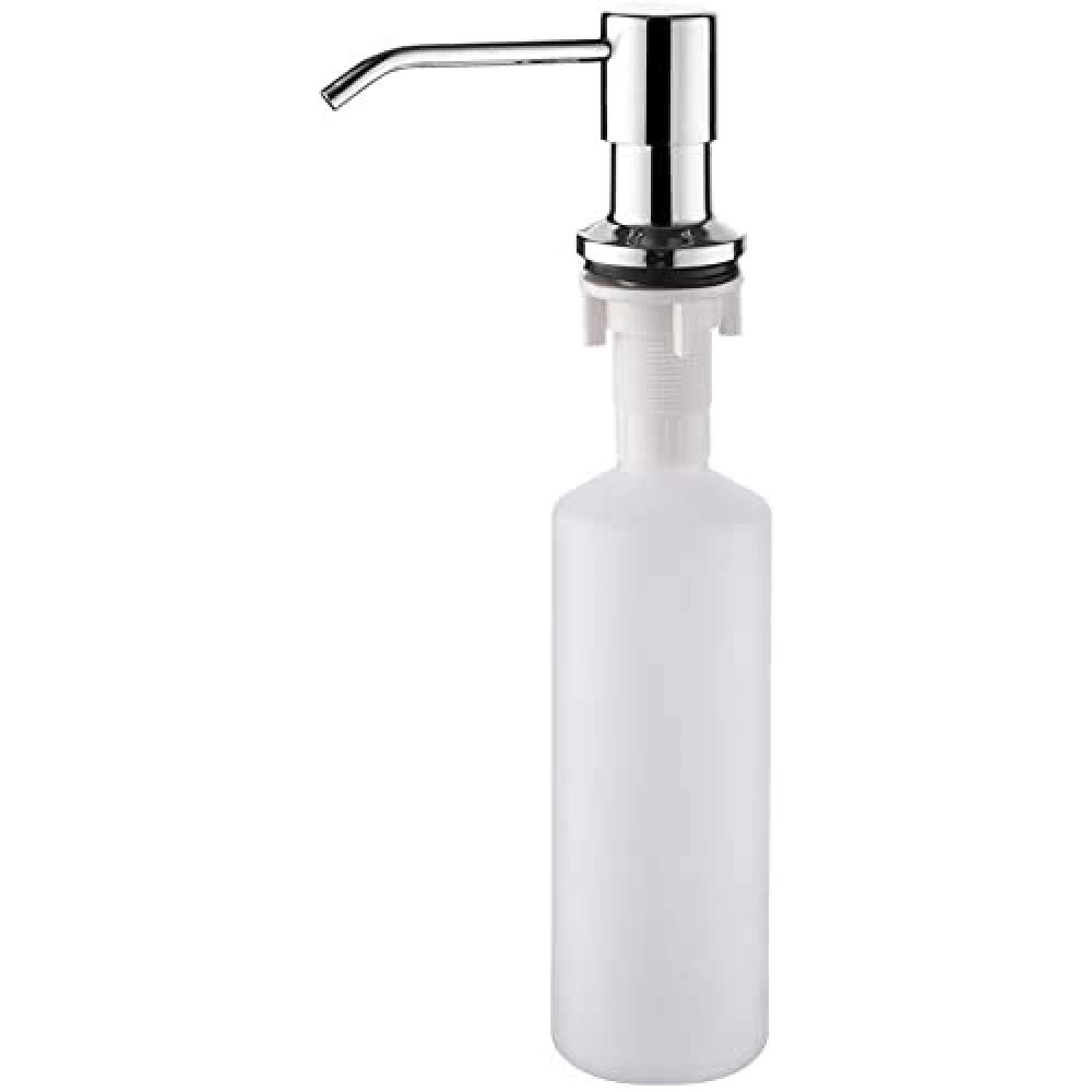 500-ml-flüssigseifenspender Für Die Küchenspüle, Pumpspender, Verdeckter Reinigungsmittelspender, Silber