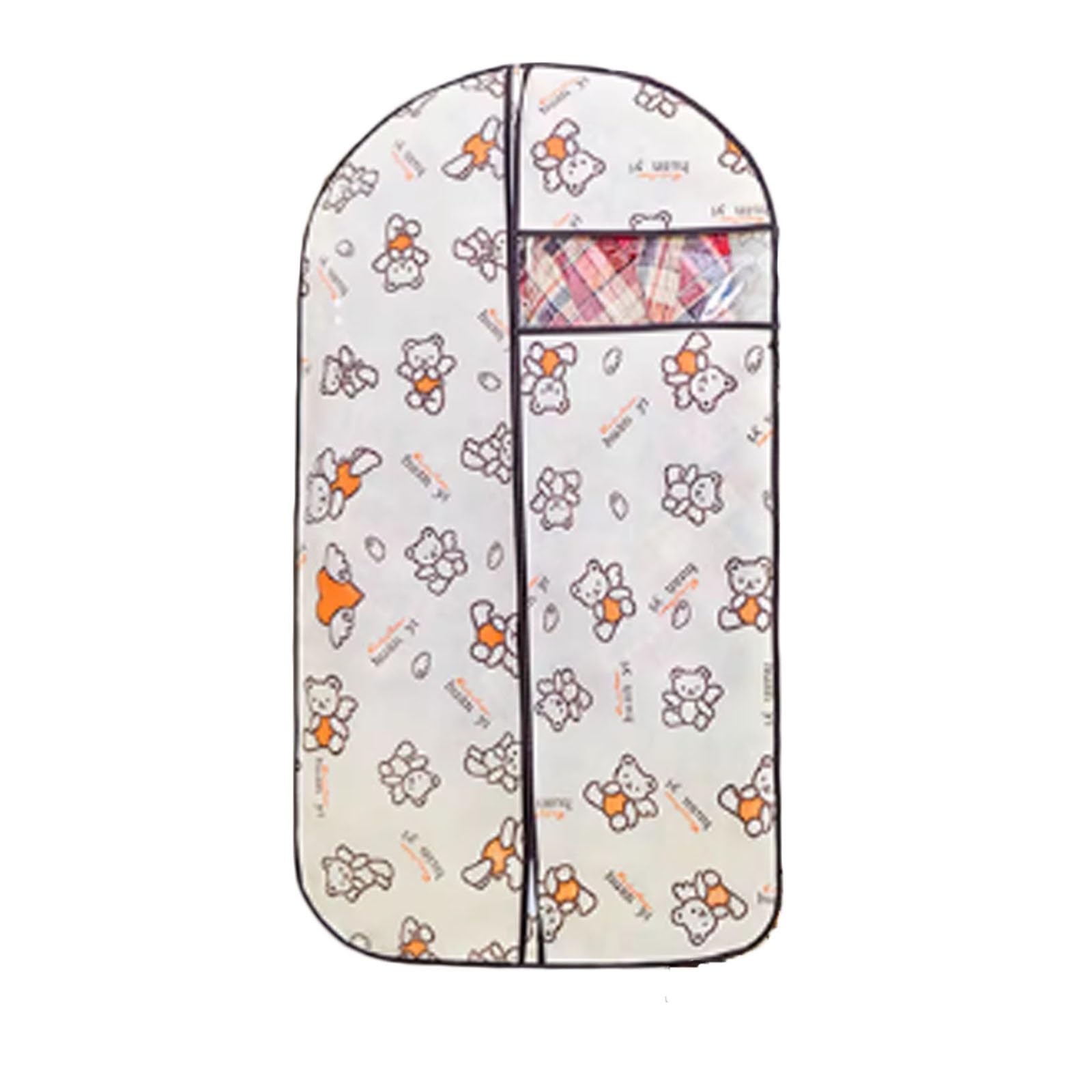 Gemusterter Kleidersack, Leicht Und Einfach Aufzuhängen, Mit Transparentem Fenster (24x47 Zoll / 60x120 Cm).