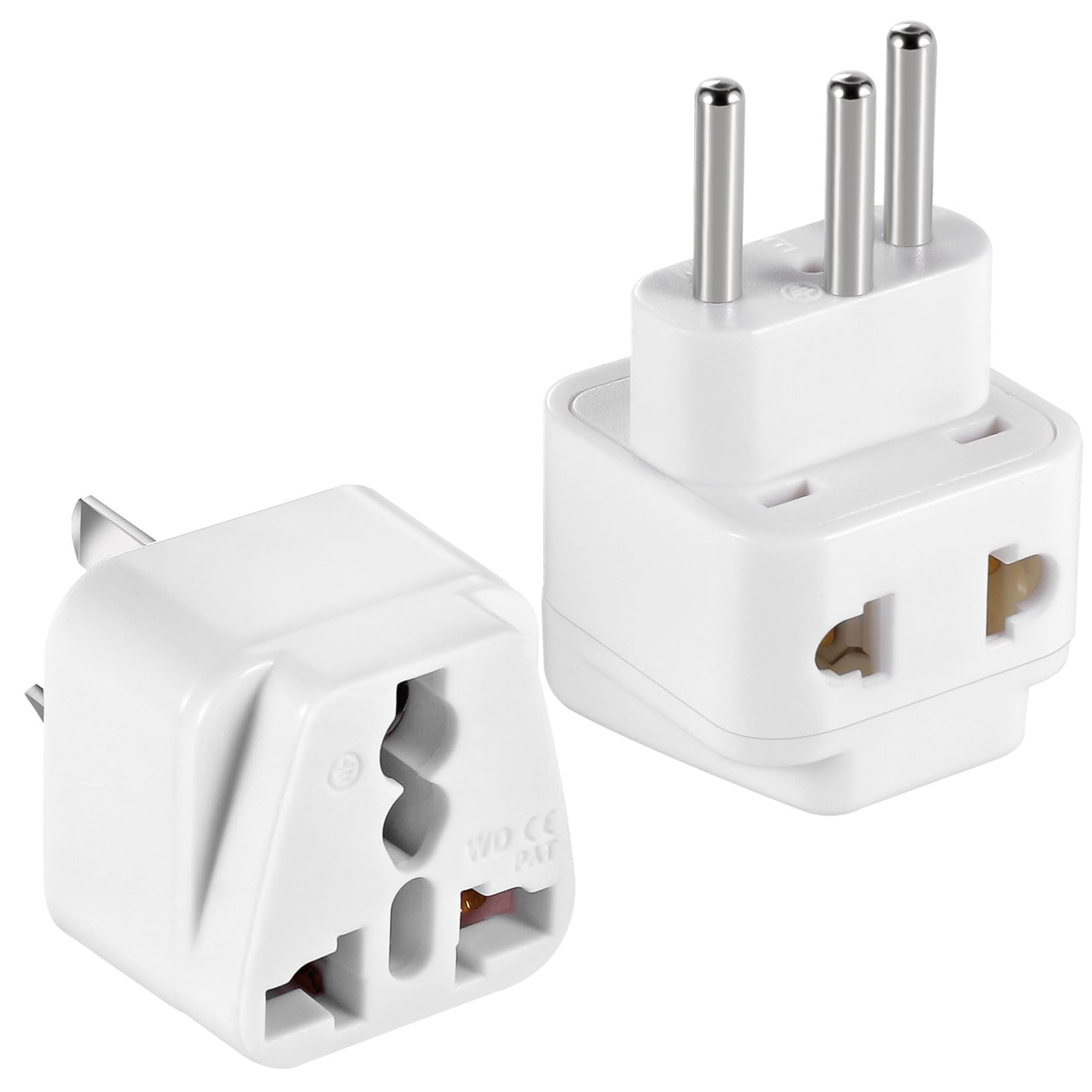 Reiseadapter Usa Nach Argentinien Und Uruguay – Typ I (argentinien) Und Typ N (universal) – 2er-pack (weiß)